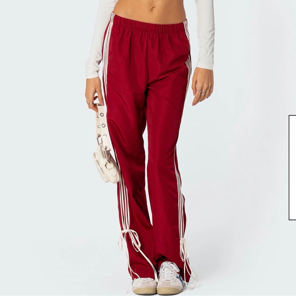 Edikted Remy Bow Ribbon Track Pants